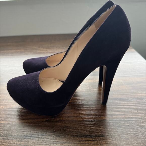 EUC Prada Milano Suede Platform Pumps in Violet Purple - Picture 5 of 14